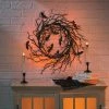 Promo 😉 Light-Up Black Bat Wreath 🦇 Halloween Decoration 🌟