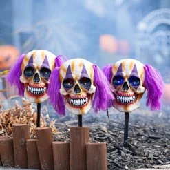 Coupon 😍 Light-Up Clown Yard Stakes - 3 Pc. 😀